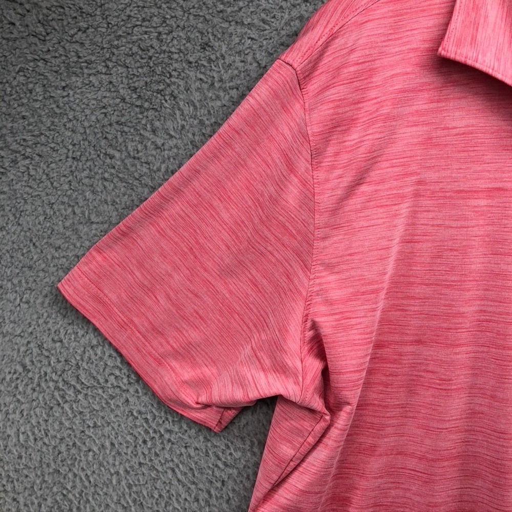 Johnnie-O Polo Shirt Mens Medium Azalea Pink Huron Featherweight Preppy Golf - Picture 4 of 9